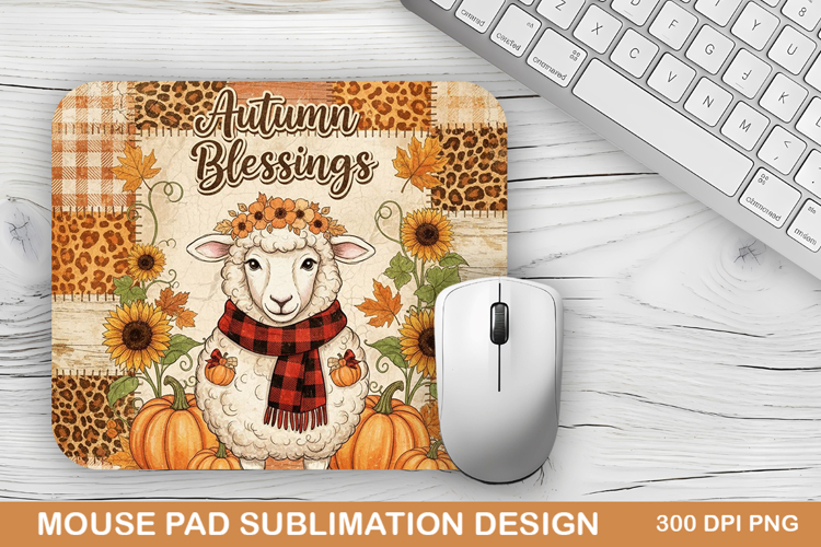 Autumn Blessings Mouse Pad Sublimation - Halloween Design