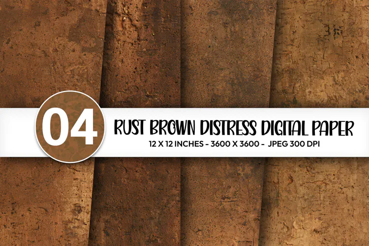 Rust Brown Distress Digital Paper
