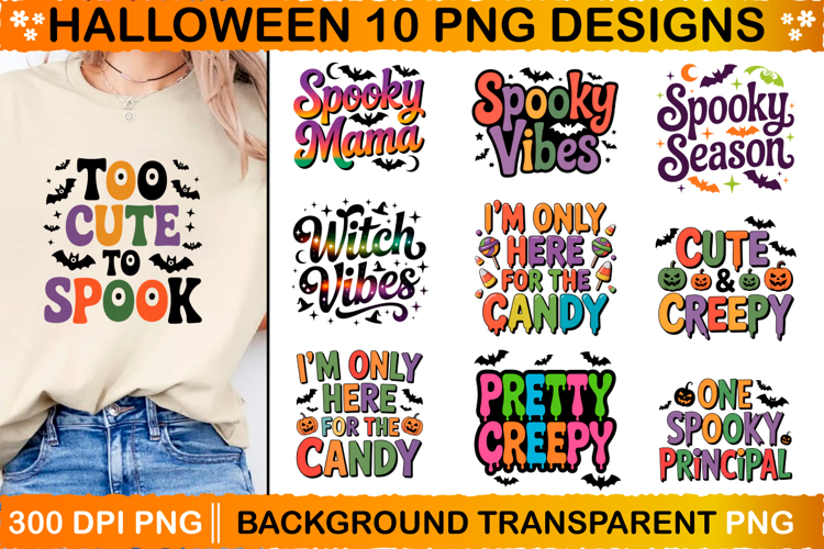 Halloween PNG Sublimation design Bundle