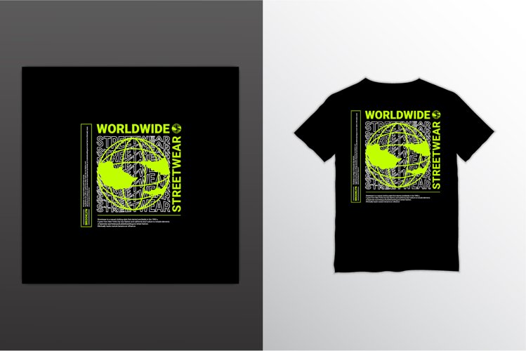 Worldwide writing design, suitable for screen printing