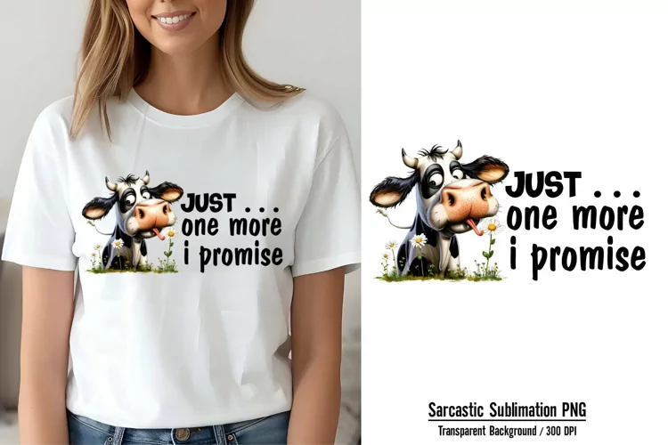 Funny Quotes Sublimation, Just one more i promise PNG