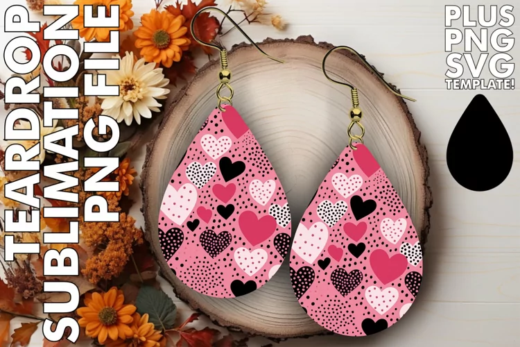 Sublime Love: Teardrop Earrings with Hearts
