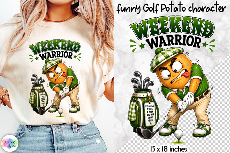 Funny Golf Potato Sublimation, Weekend Warrior