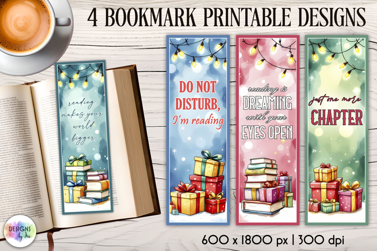 Christmas Bookmark Printables, Book Lover Quotes Bookmarks