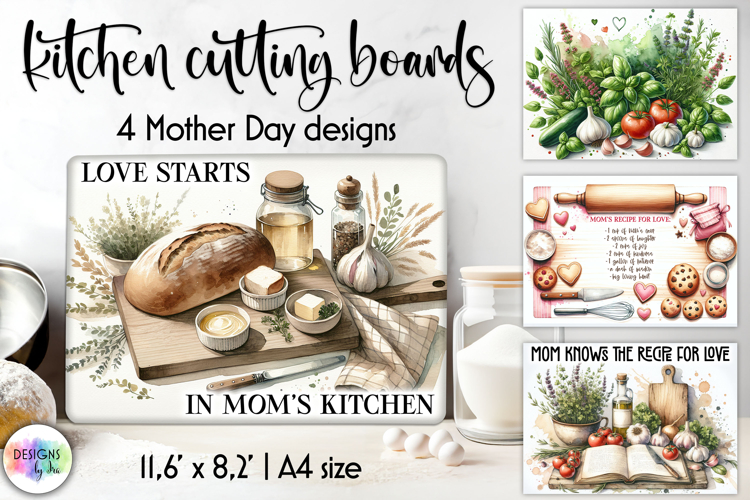 Mom’s Kitchen Cutting Board Sublimation, Mother Day Gifts