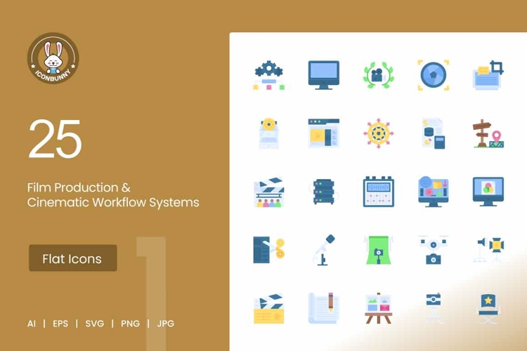 Film Production & Cinematic Workflow Systems Icons