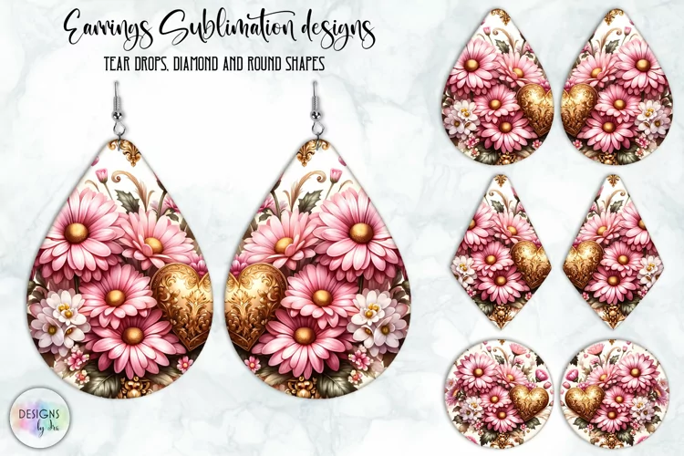 Vintage Flowers Earrings Design, Baroque Floral Earrings