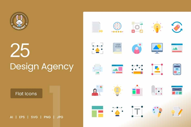 25 Design Agency Essentials Icons