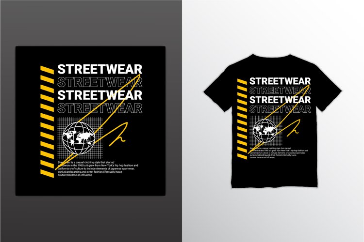 Streetwear t-shirt design, suitable for screen printing example image 1