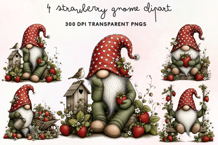 Cute Gnome Clipart Image 7