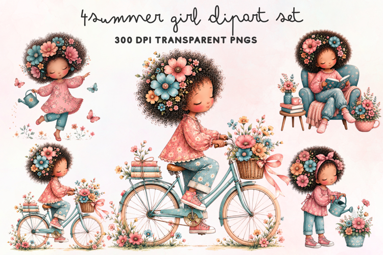 Summer Girl Clipart PNG