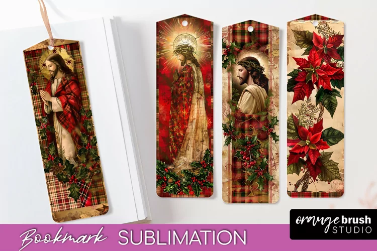 Vintage Christmas Bookmark - Retro Christmas Bookmarks PNG
