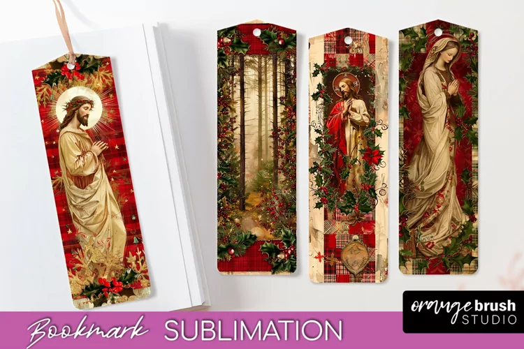 Vintage Christmas Bookmark - Retro Christmas Bookmarks PNG