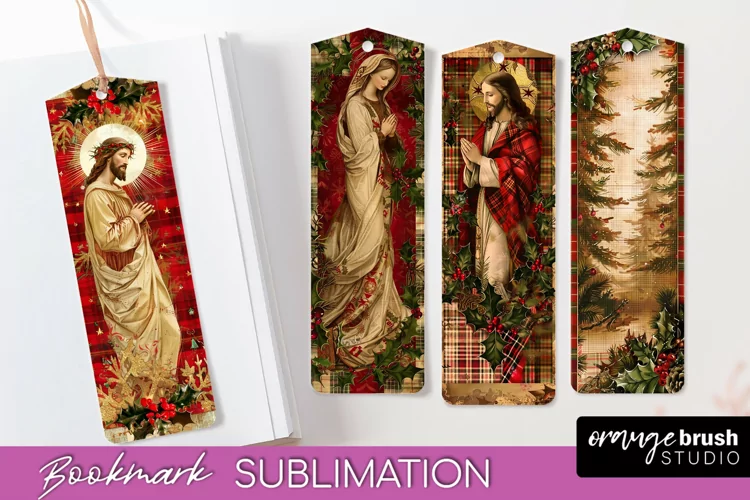 Vintage Christmas Bookmark - Retro Christmas Bookmarks PNG