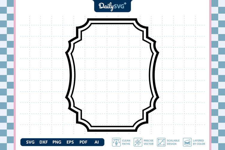 Vintage Label Frame SVG