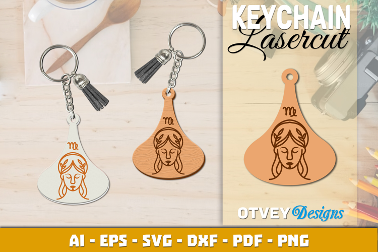 Zodiac Keychain Lasercut | Keychain Design Lasercut