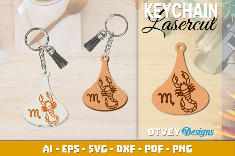 Zodiac Keychain Lasercut | Keychain Design Lasercut
