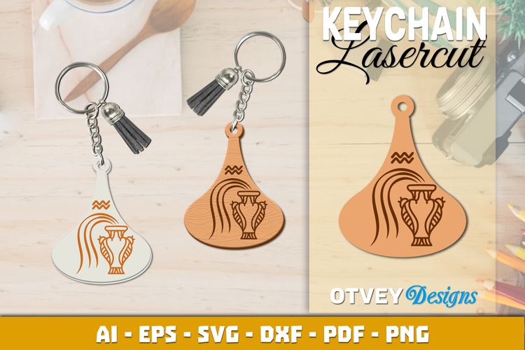 Zodiac Keychain Lasercut | Keychain Design Lasercut