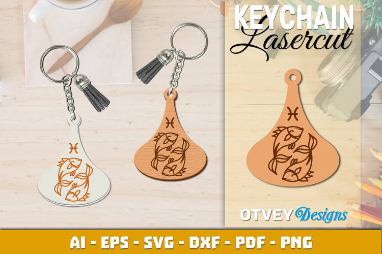 Zodiac Keychain Lasercut | Keychain Design Lasercut