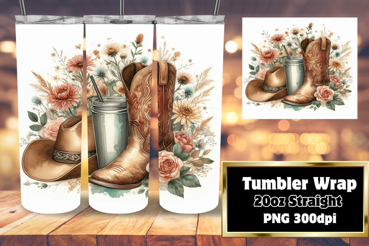 LUXURIOUS 20oz Tumbler Artwork , Western