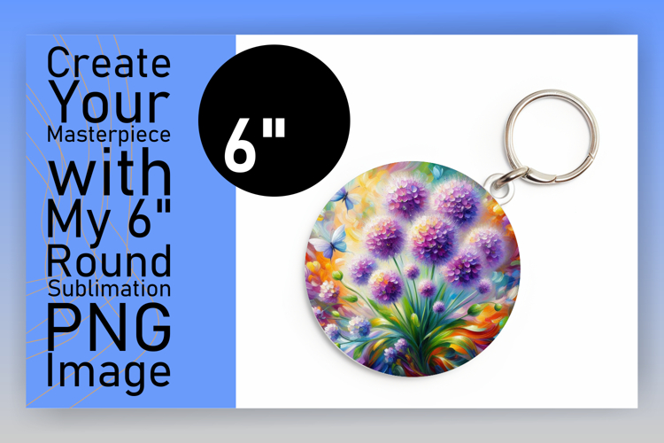 Whimsical Round Design for Coasters , Flowers