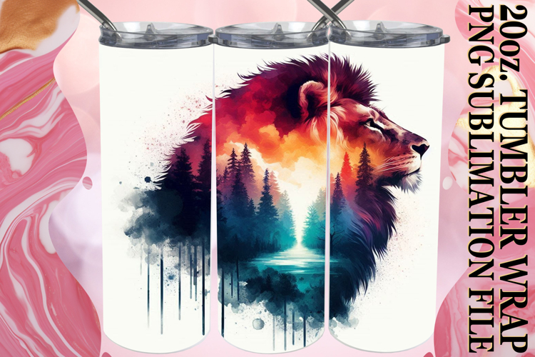 Radiant Adventures 20oz tumbler wrap, Animals Art