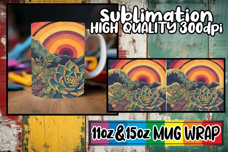 Spring Floral Vintage Elegance: Mug Wrap Sublimation