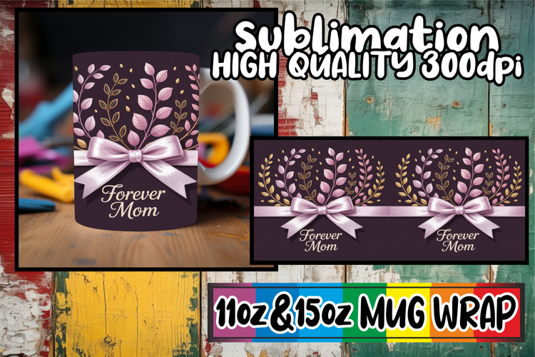 Cozy vibes 11oz 15oz mug wrap, Mother's Day