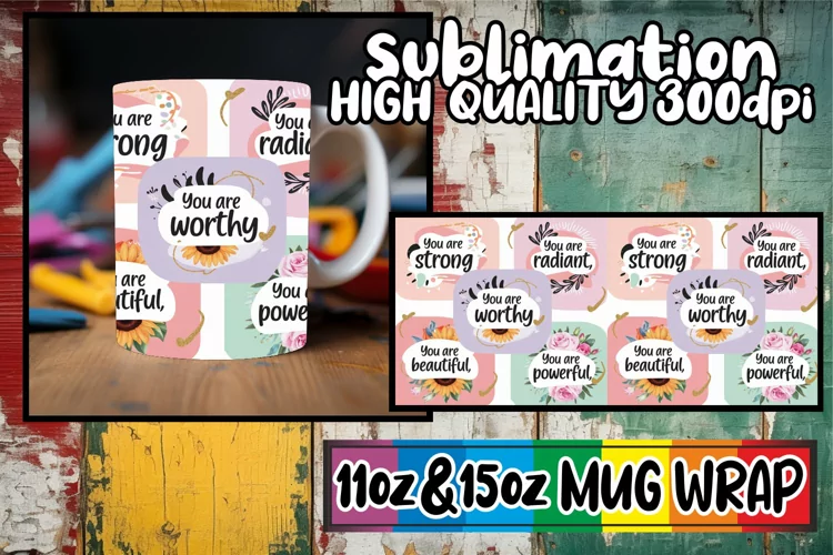 Sweet mornings 11oz 15oz mug wrap, Quote