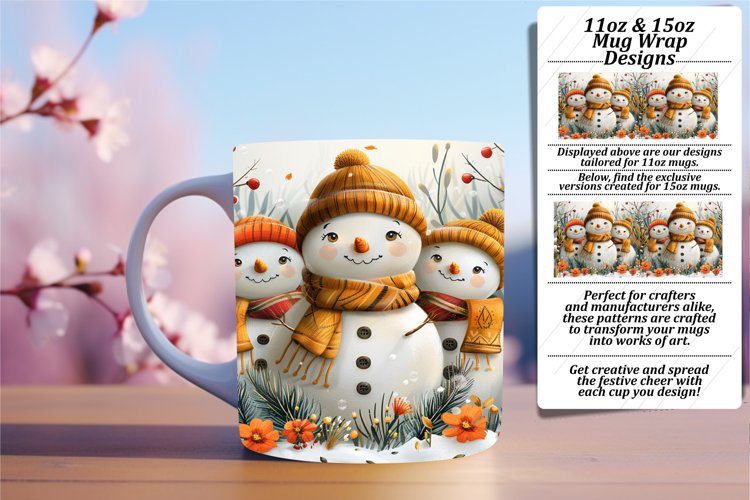 Festive Gingerbread Man Mug Design 11oz/15oz Wrap