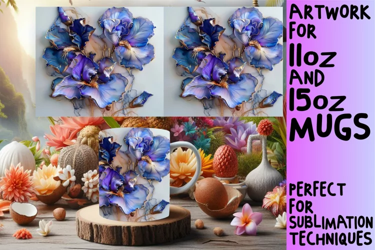 Radiant 3D Spring Blossom Wonderland Mug Wrap: Sublimation -