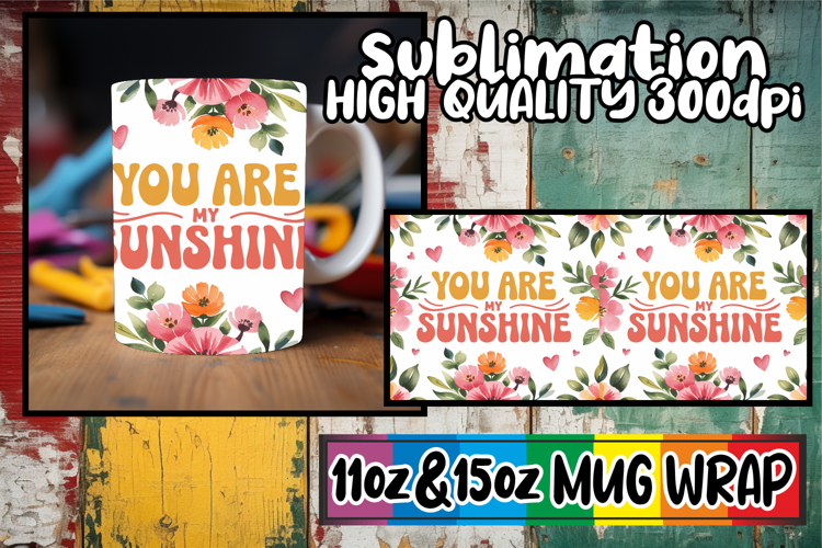 Heartwarming days sublimation print wrap, Flower Quote