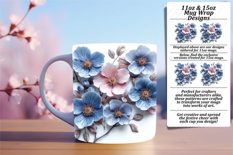 Enchanting 3D Floral Mug Array example image 1