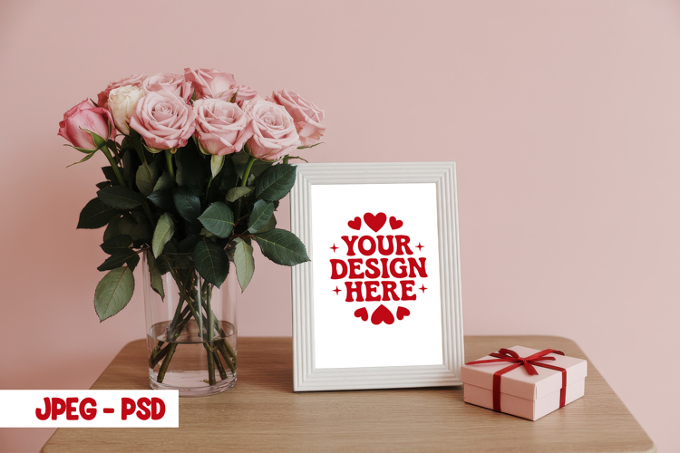 Valentine Minimal Mug PSD JPEG Mockup