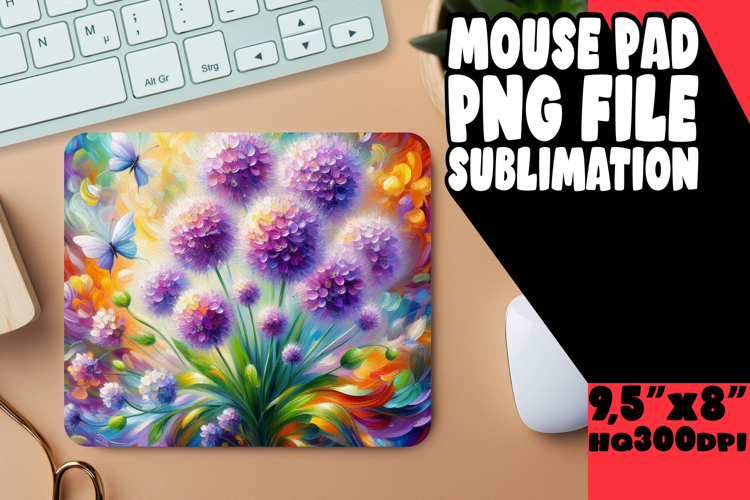 Playful Desk Mat Sublimation PNG, Flowers