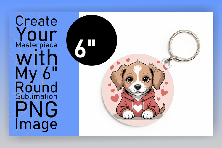 Cute Round Design Keychain Template , Valenines Animals