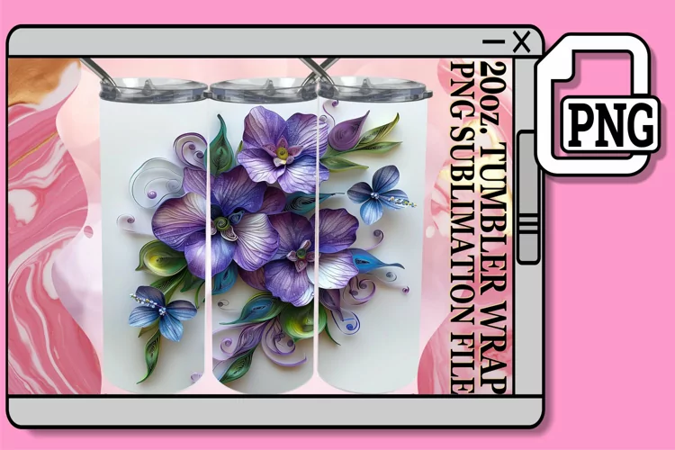 Fresh Dreamy Flower 3D Tumbler Sublimation