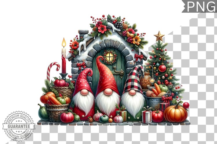 Christmas Gnome Sublimation - Clipart PNG Design