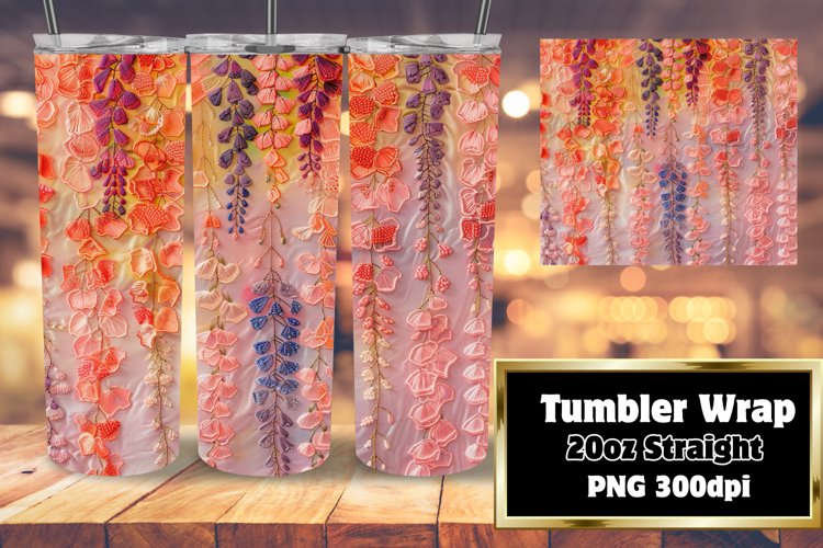Colorful Abstract Embroidered Pattern Sublimation Wrap example image 1