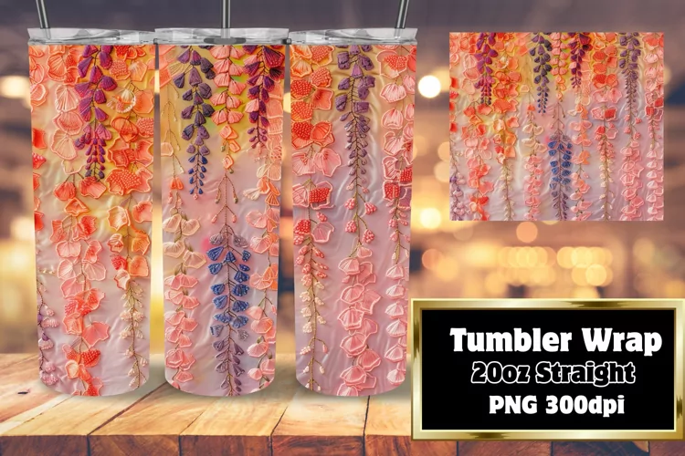 Colorful Abstract Embroidered Pattern Sublimation Wrap
