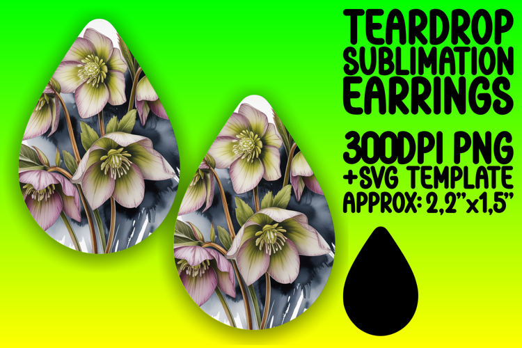 Bright Teardrop Earrings Design for DIY , Flowers