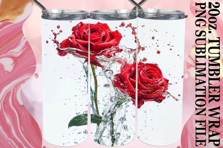 Petal Tranquility: Sublimation Tumbler Wrap - 20oz