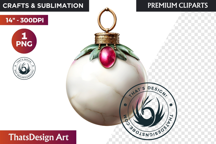 Christmas Baubles Clipart, Festive Holiday Ornaments PNG