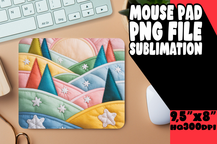 Cheerful Mouse Pad Sublimation PNG, Holiday
