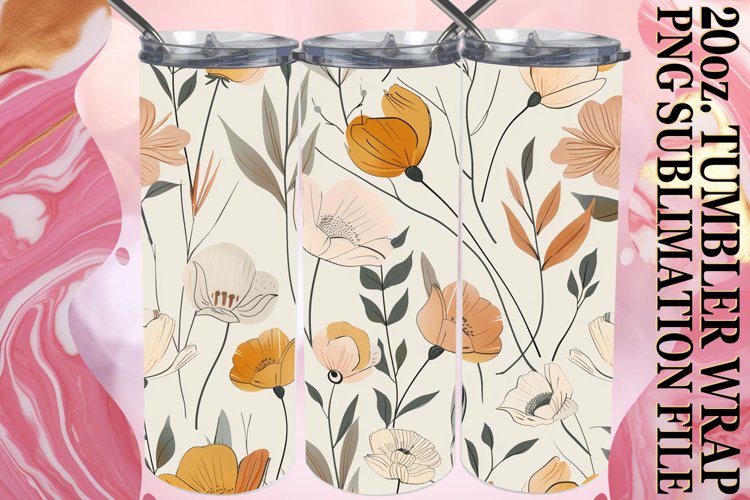 Vibrant Flower Fantasy Tumbler, Spring Beauty