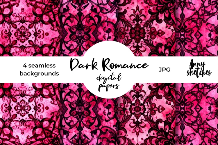 Gothic Baroque Filigree Seamless Pattern Dark Romance