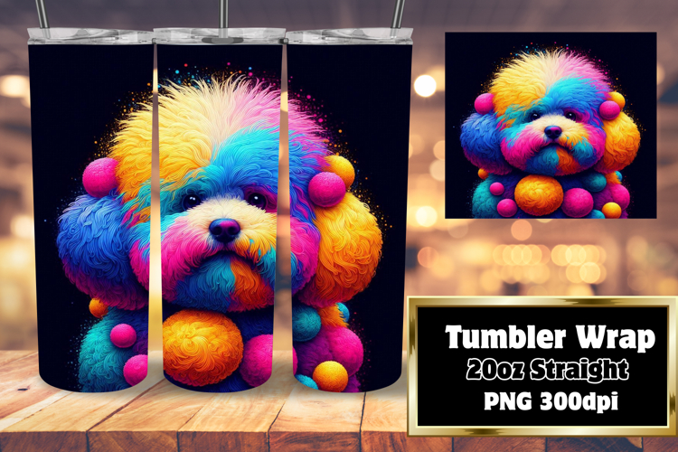 CUSTOM 20oz Tumbler Artwork for DIY Projects , Dog