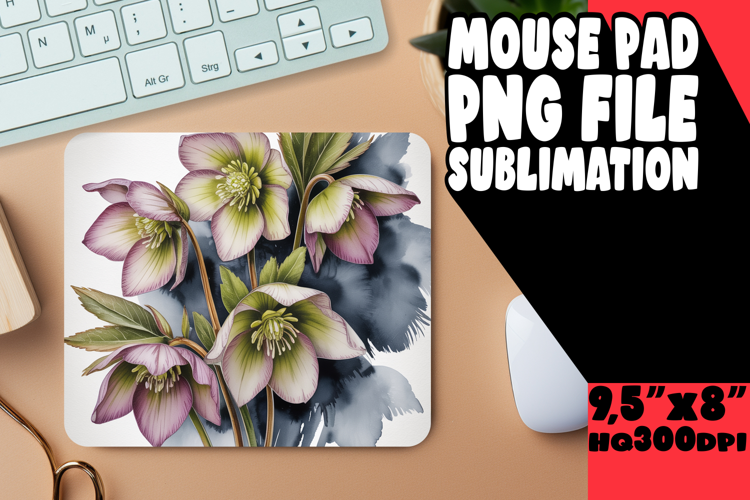 BRIGHT MOUSE PAD INSPIRATIONAL DESIGN, Flowers