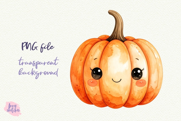 Kawaii Pumpkin PNG Halloween Ghost Cafe Clipart Sublimation