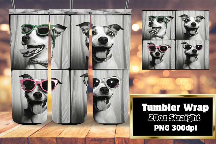 Comical Canine Portrait Tumbler Wrap